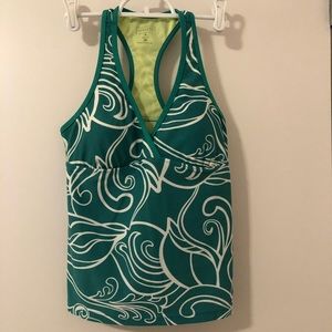 EUC teal Athleta two piece swimsuit, size M